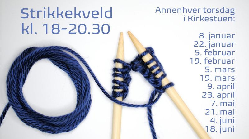 Strikkekveld - alle velkommen!