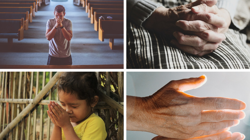 Bilder av mennesker som ber