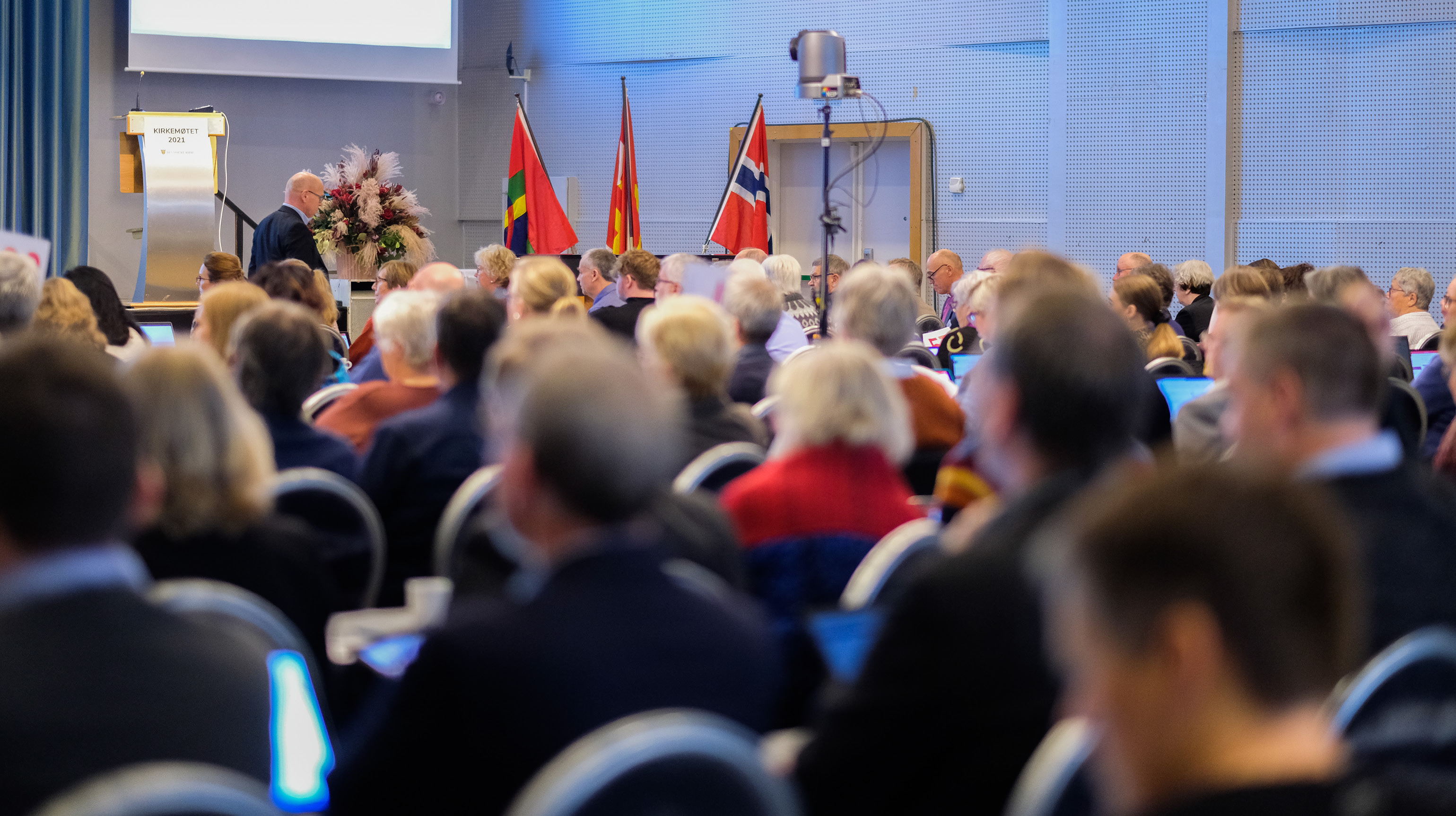 Plenumssalen på Kirkemøtet 2021