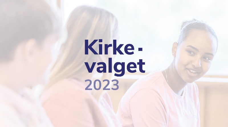 Kirkevalg 2023 med bilde av ungdommer