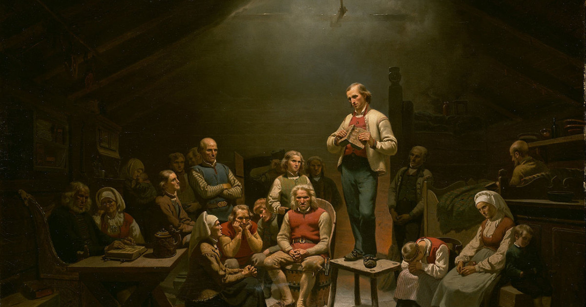 Maleriet haugianerne av Adolph Tidemand