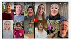 Fra internett-sending i Hånes menighet i april 2020