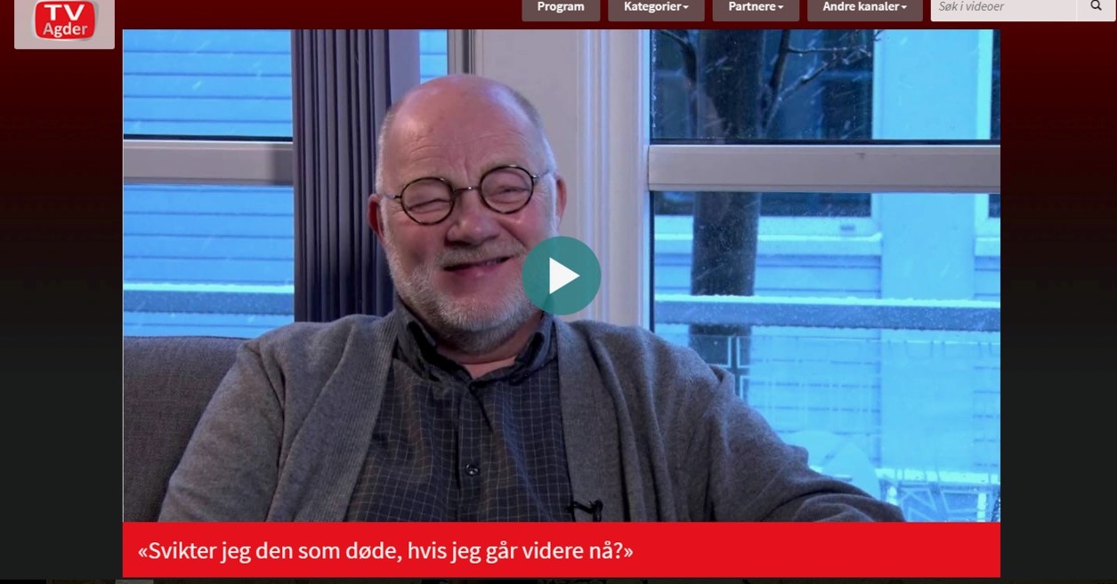 Svein Birger Schøgren under et intervju med TV Agder tidligere i år.