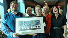 Vinnerne av trosopplæringsprisen 2023 fra Aust-Nedenes prosti fra venstre: Robert Knudsen, Laila Stensvold, Maria Nese Taxerås, Sissel Andreassen og Ragnhild Floberg.