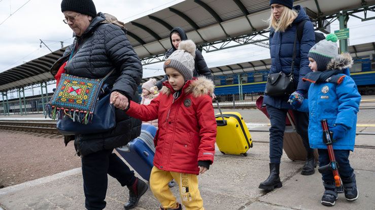 Flyktninger fra Ukraina. Foto: Håvard Bjelland