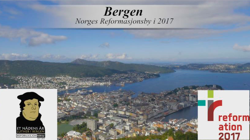 Bergen er del av eit netteverk på 68 reformasjonsbyar (foto frå video om Reformasjonsbyen Bergen)