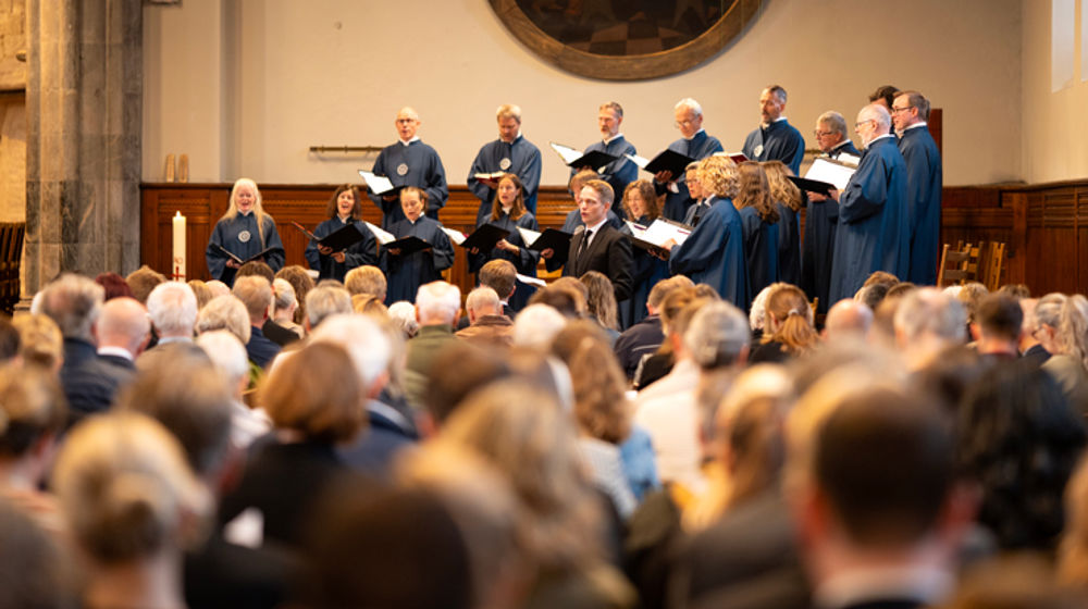Bergen domkor song og leia salmesongen. Foto Gyrid Cecilie Nygaard