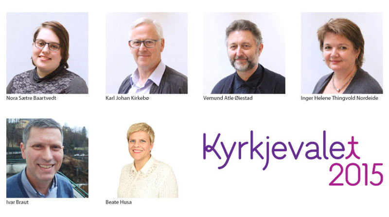 Desse kandidatane er valde til bispedømerådet så langt. Ytterlegare tre medlemer blir valde av sokneråda i november.