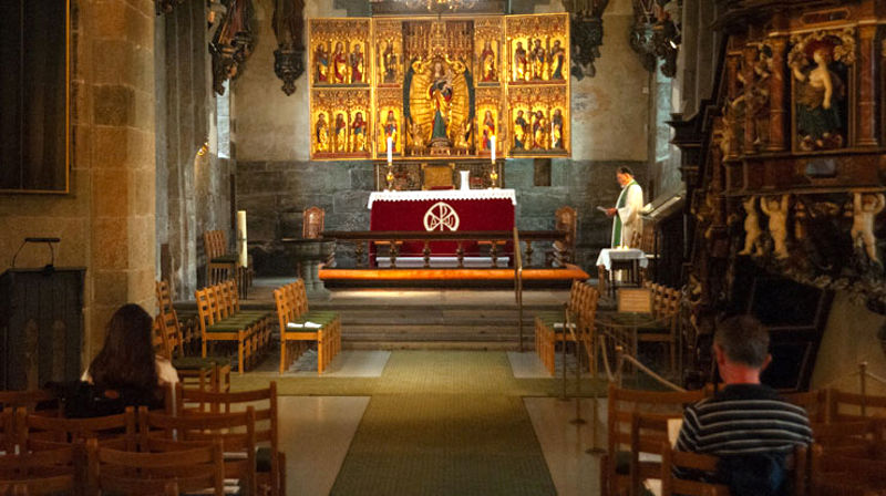 Pilegrimsprest Einar Vegge var leiar for pilegrimsbøna denne gongen.