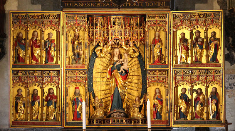 Mariakirken i Bergen, altaret. Foto: Bjørgvin bispedømekontor