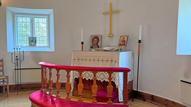 Frå kapellet i Loddefjord kirke.
