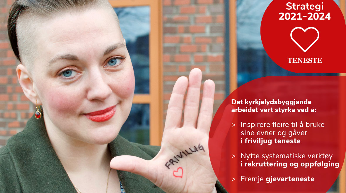 2022 er frivilligår i Noreg. I Bjørgvin bispedøme er frivillig teneste eit av satsingsområda i strategien for 2021-2024. Dei andre hovudsatsingsområda er dåp, ungdom, synleg og kunst og kultur.