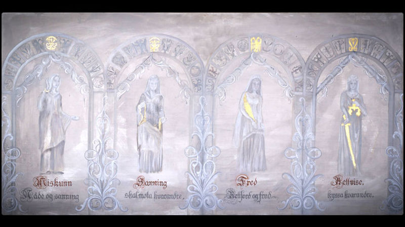 Guds fire døtre, slik dei er framstilt av Anne Hesvik. Foto: Bo Mathys