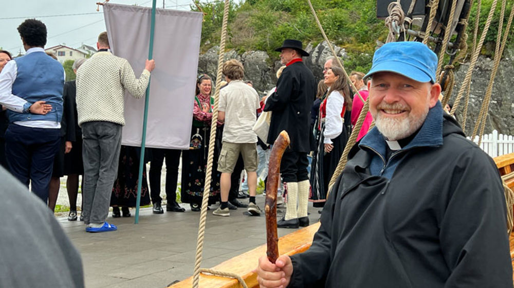 Pilegrimsprest Einar Vegge er med på verdiseglasen
