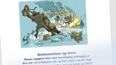 Frå aktivitetsheftet "Verdiar i tusen år". Illustrasjon: Egil Nyhus