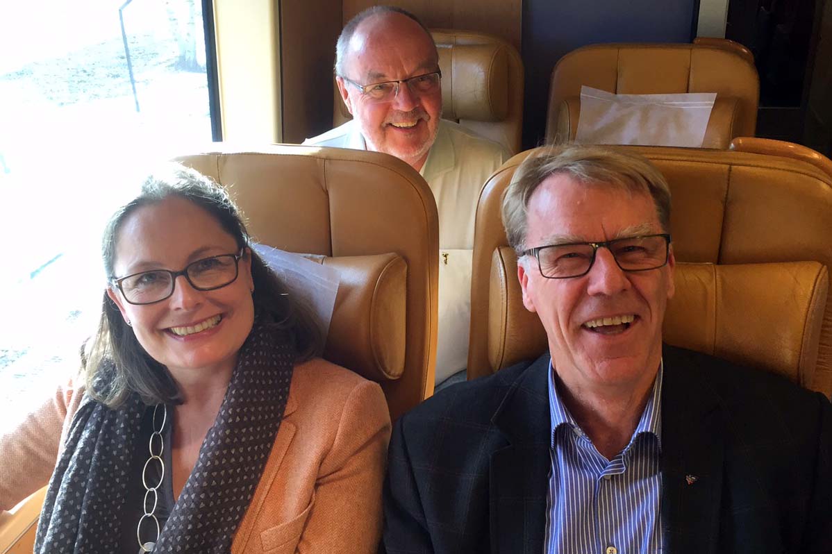 God stemning da bispedømmerådet tok tog til Trondheim for bispedømmerådsmøte og Kirkemøte