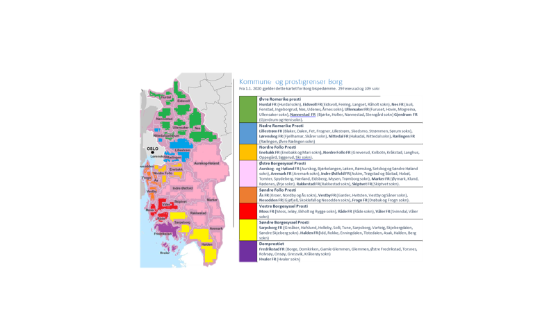 Nye prostier og fellesråd i Borg bispedømme