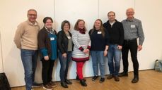 Fra venstre: Tor Tvethaug og Lillian Syversrud - Ullensaker, Lill-Tove Klingenberg - Eidsvoll og Hurdal, Karin Axelsen – Riksantikvaren, Wenche Halland Sandbæk – Vestby, Henrik Bjørnstad – Sarpsborg og Jan Ivar Andreassen – bispedømmet. Foto: Geir Davidsen – Bodø.