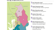 Oversikt over prosti-inndeling fra 1.1.2020