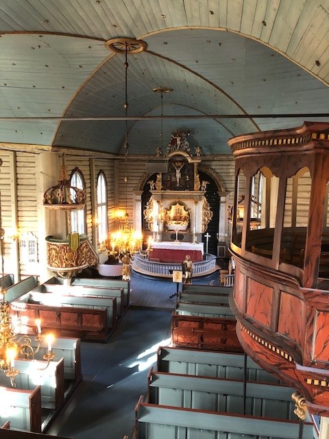 Foto: Jan Ivar Andreassen. Kirkerommet i vår Frelsers kirke i Drøbak 