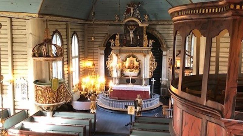 Foto: Jan Ivar Andreassen. Kirkerommet i vår Frelsers kirke i Drøbak