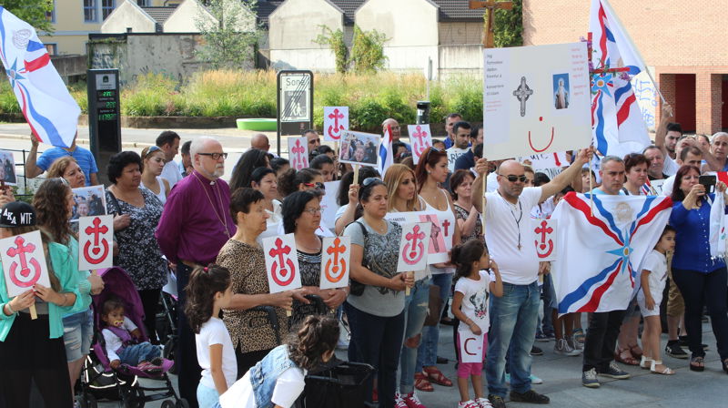 Biskop Sommerfeldt var hedersgjest på markering for forfulgte assyriske kristne