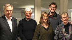 Valgrådet i Borg. Fra venstre Tor Aksel Busch, Øyvind Sandholt, Liv Krohn-Hansen, Thomas Granheim Iversen og Nina Lind