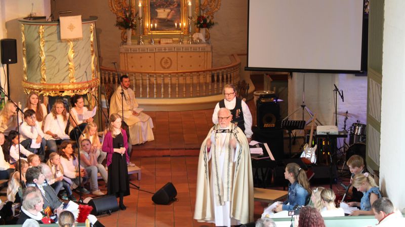 Fra Grunnlovsgudstjenesten i Eidsvoll kirke 19.mai 2014