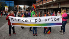 Også i 2018 var kirken representert i paraden i Hamar. Foto: Per Erik Engdal