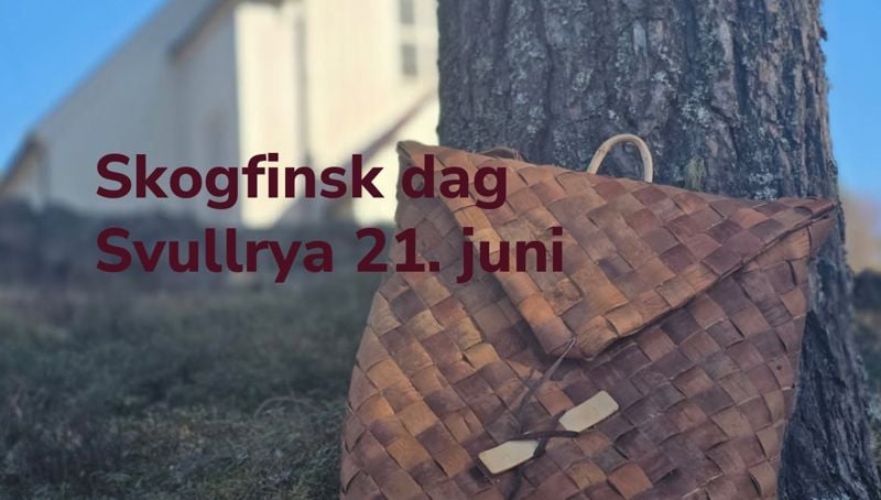 Flettede produkter i never, som denne neverkonten, er typisk skogfinsk håndverk. Foto: Hamar bispedømmeråd.