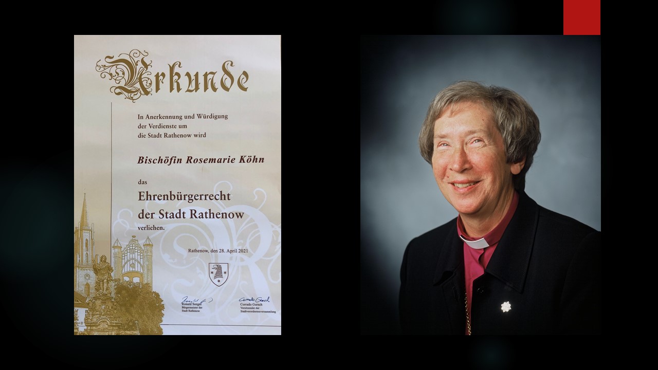 Biskop Em Rosemarie Köhn er utnevnt til æresborger av Rathenow