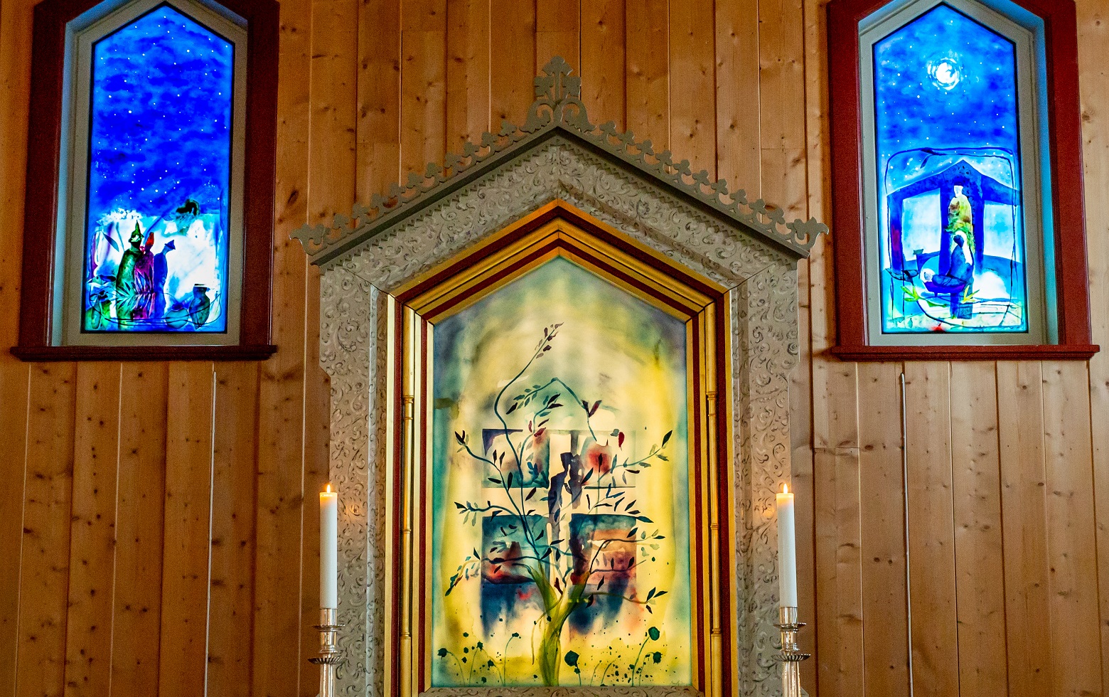 Alter i Sørskogbygda kirke. Foto: Elisabeth Gjerdingen