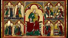 Rekonstuert altertavle frå St. Petri (gamle Tingelstad kirke). Foto: Mårten Teigen, kulturhistorisk museum