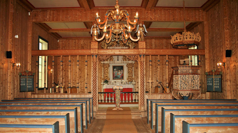 Garmo kyrkje i Lom er ein av tenestestadane vi har ledig nå. Foto: kyrkja.no
