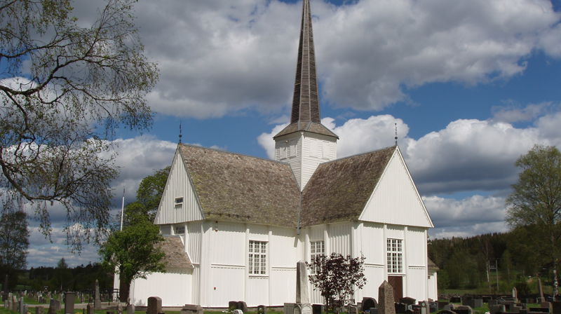 Vakre Eidskog kirke ble bygget i år 1665