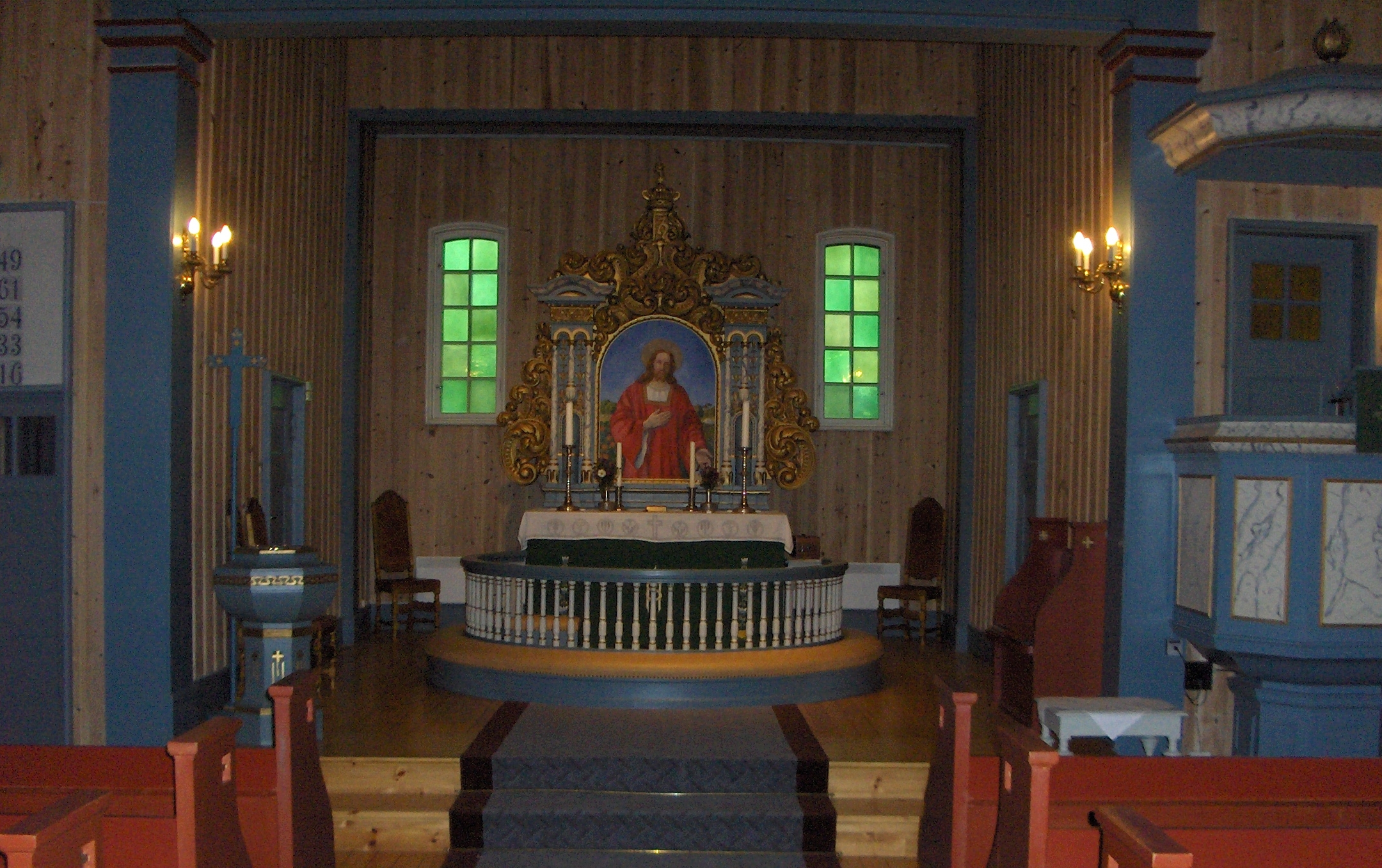 Interiør fra Vingrom kirke. Foto: kirken.no/hamar