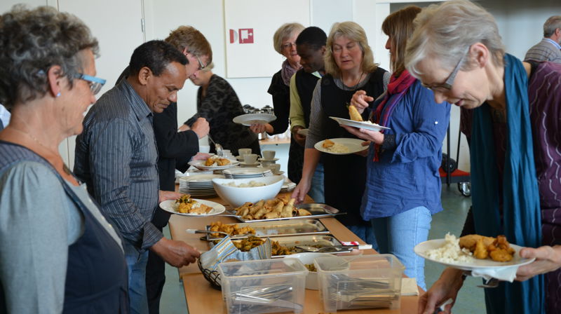 Fra en inspirasjonssamling om integrering av flyktninger og innvandrere i Hamar bispedømme i 2012. Foto: Bjørn Vilberg