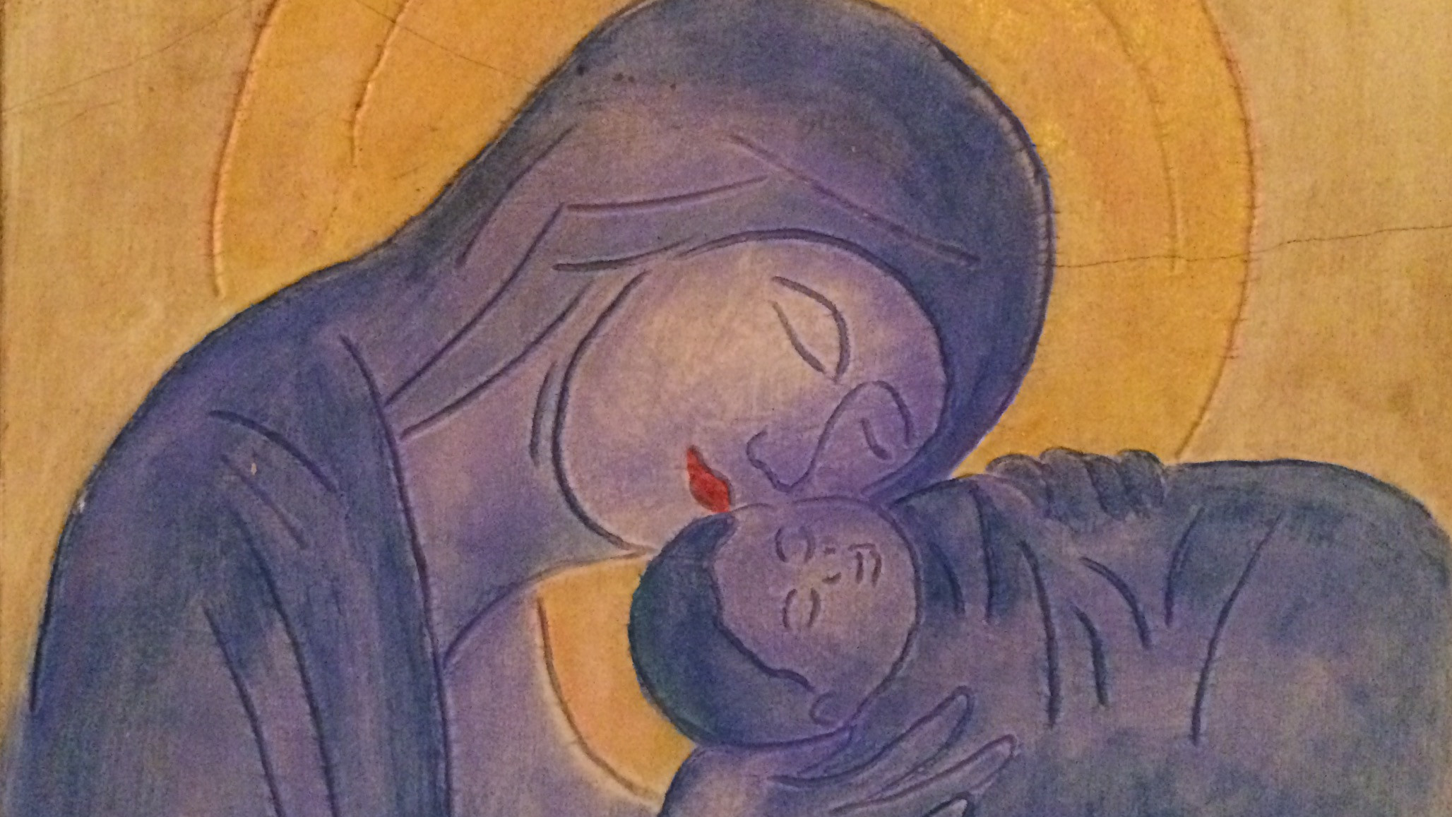 «Är du en av tusen små, er du han dom väntat på?» På bildet et utsnitt av et ikon i Maria-kirken på Gran. Foto: Kari Røken Alm.