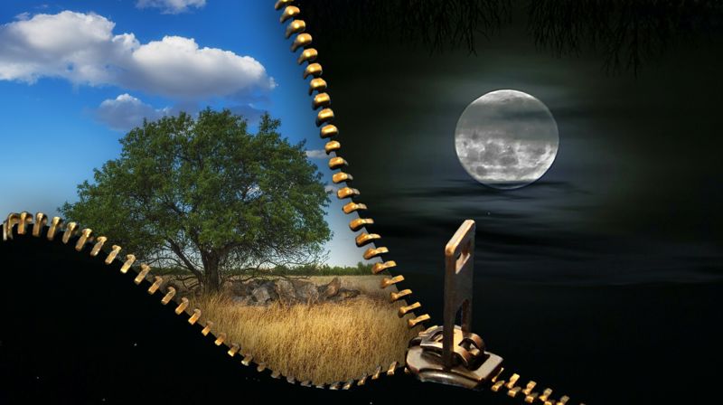 "På ene siden av jordkloden er det natt. På andre siden er det dag. Altså framsida natt, baksida dag." Foto: pixabay.com