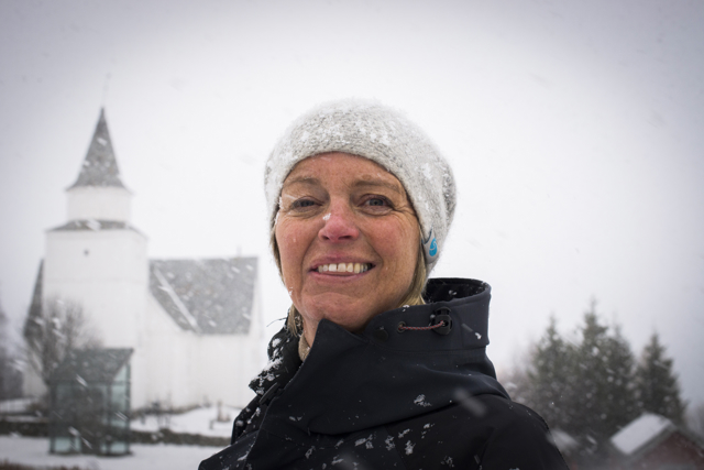 "Eg trur at godt arbeidsmiljø er ein suksessfaktor i alle verksemder, seier Ingebjørg Vik Laugaland, hovudverneombud i Hamar bispedømme. Foto: Ingebjørg Blomlie