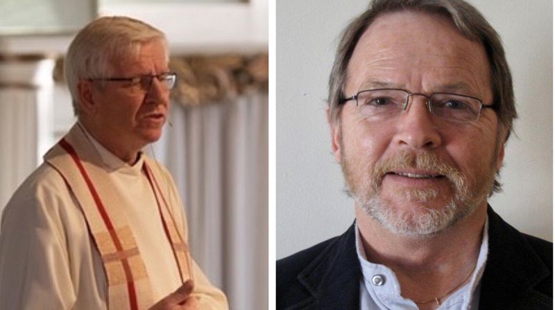 Prost Øystein Halling i Solør, Vinger og Odal til venstre. Foto: Geir Manshaus. Domprost Leif Jørn Hvisten til høyre. Foto: Kirken. Fotomontasje: Jorun Vang