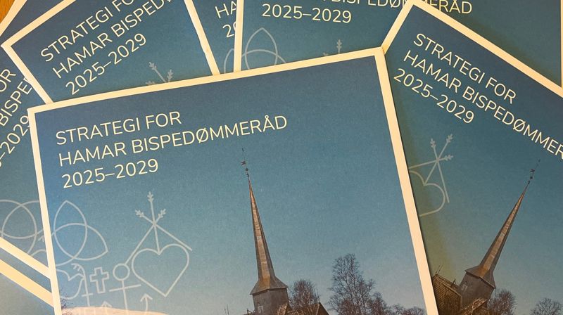 Alle prester, menighetsrådsledere, fellesrådsledere og kirkeverger i Hamar bispedømme vil motta en fysisk utgave av strategien. Foto: Hamar bispedømmeråd
