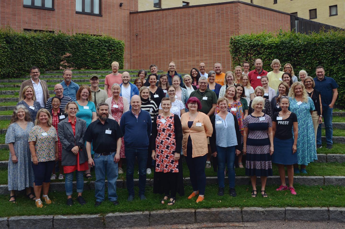 Studentar samla til det nye prestestudiet ved MF vitenskapelige høyskole. Bilete: Ragnhild Aadland Høen/MF.