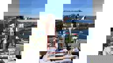 Bilete av biskop Ingeborg frå Havets dag ved Atlanterhavsvegen i 2022. Bilete: Møre bispedøme