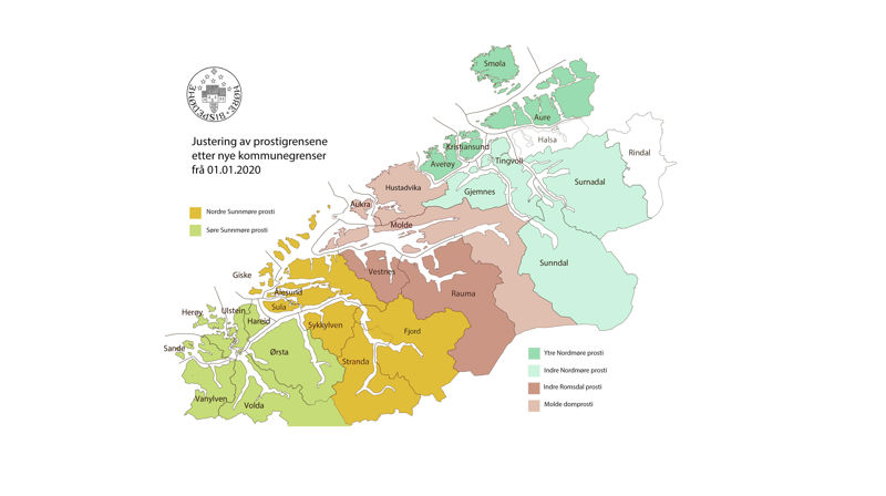 Dei noverande prostigrensene i Møre bispedøme.