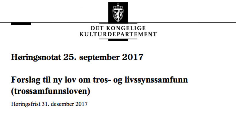 Framlegget til ny lov om trus- og livssynssamfunn (trussamfunnslova) er eit dokument på 230 sider, der lovutkastet følgjer til slutt i dokumentet. 40 paragrafar i dagens kyrkjelov er foreslått redusert til eit kapittel med 9 paragrafar.