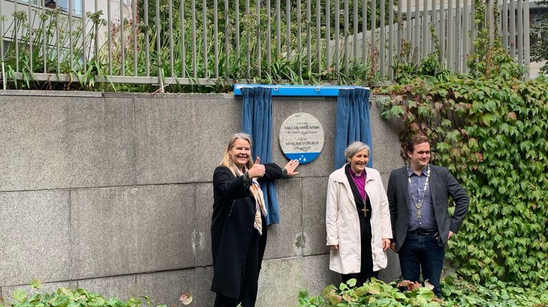 Biskop Herborg deltok på avduking av minneplakett i Dublin
