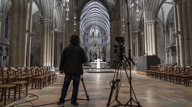 De digitale gudstjenestene fra Nidarosdomen blir et tilbud til hele landet. (Foto: Gorm Kallestad/NTB)