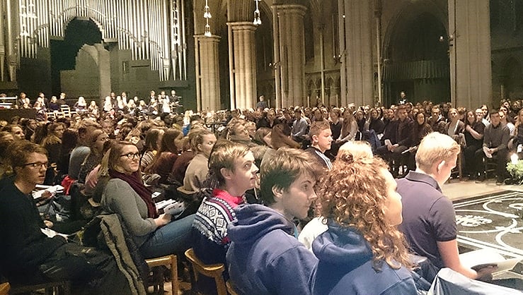 Fra en tidligere studentgudstjeneste i Nidarosdomen.