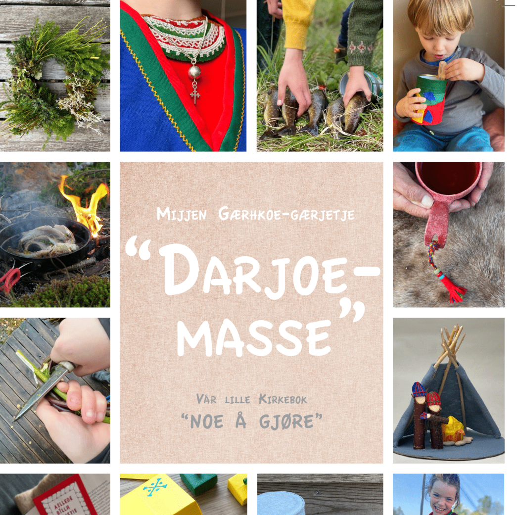 Alle bilder: Ole Thomas Reiten Bientie/ Vår lille kirkebok//Mijjen Gærhkoe-Gærjetje. Boken er finansiert gjennom avskjedsgaven fra biskop emeritus Tor Singsaas, og midler fra Nidaros bispedømmeråd.